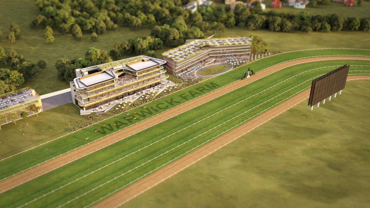 A first look of the $800 million Warwick Farm Racecourse transformation that will go ahead if Rosehill Gardens is sold to make way for housing. Picture supplied