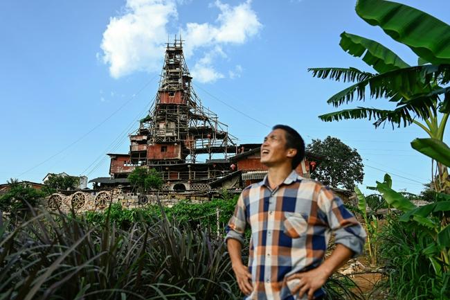 Chen Tianming refused to leave his village, which was mostly razed to build a tourist resort
