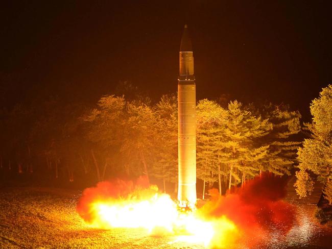 North Korea has sparked global condemnation with its missile launches including this one in July. Picture: KCNA/AP