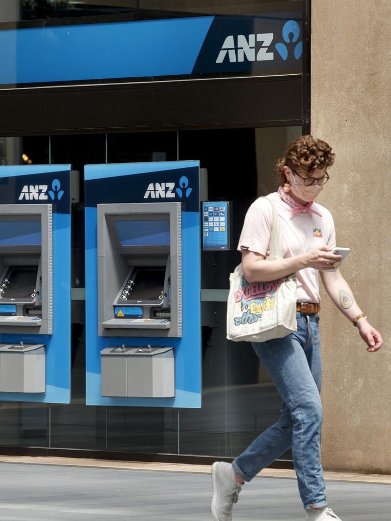 ANZ customers will have to use ATMS to access their funds. Picture: NewsWire / David Geraghty