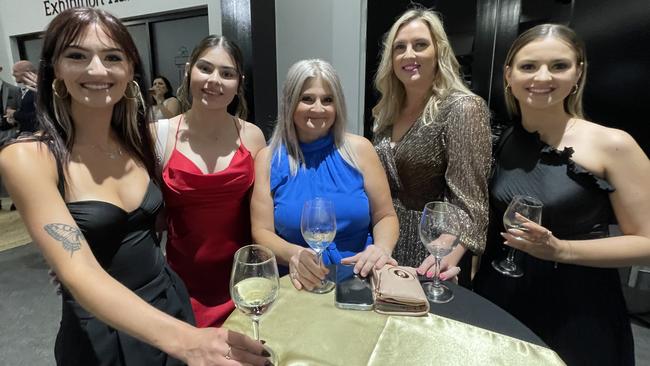 Kate Bray, Georgie Stephenson, Madonna Birchley, Shasta Reed and Claire Mallows enjoyed the 2023 Bundaberg & District Business Excellence Awards.
