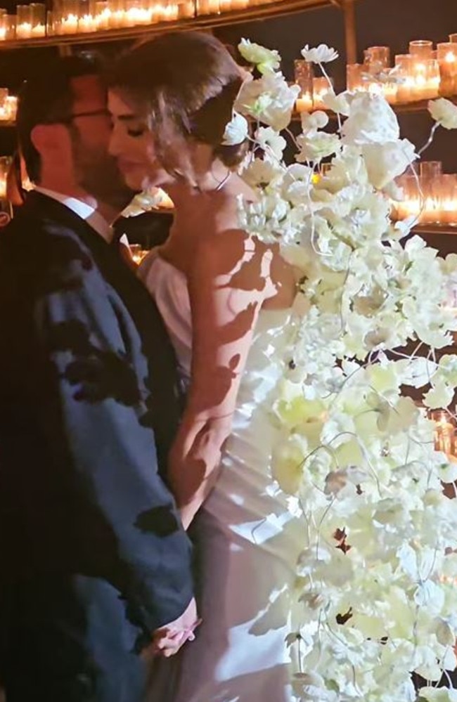 The dress had a huge flower feature. Picture: Instagram/@lebaneseweddings