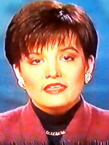 Jodi McKay reading the news on NBN TV in 1993.