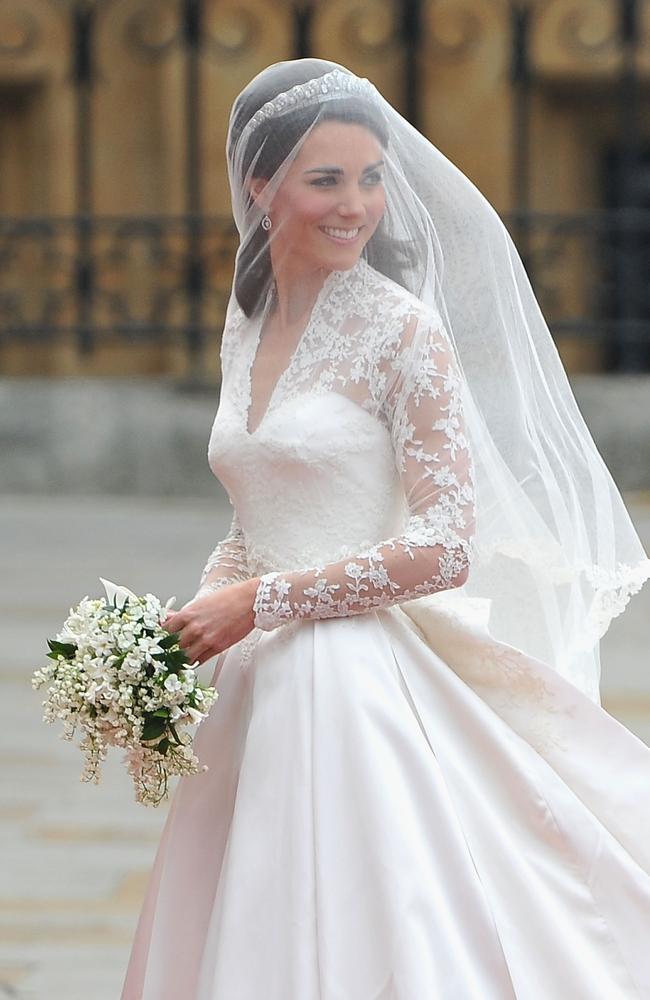 Catherine Middleton arriving at Westminster Abbey on April 29, 2011 in London, England. Picture: Getty Images