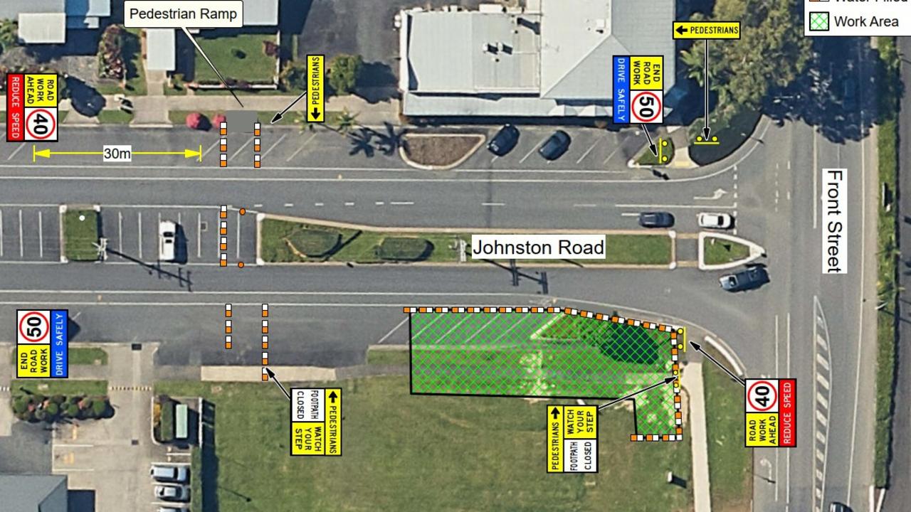 Council workers will be replacing critical water infrastructure on the corner of Johnston Road and Front Street in Mossman this week. Picture: Douglas Shire Council/ Facebook