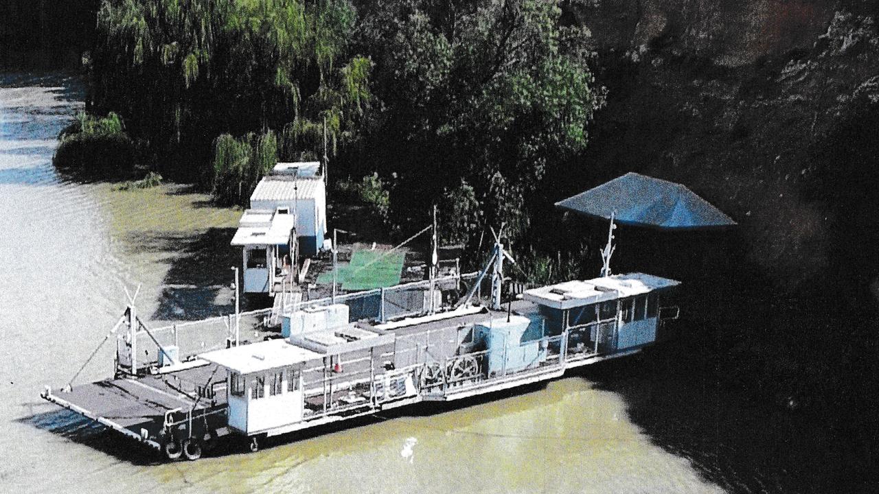 The Plover ferry that sank in the River Murray in 2022. Picture: Supplied