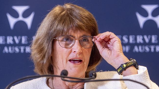 SYDNEY, AUSTRALIA. NewsWire Photos.December 10, 2024.RBA Governor, Michele Bullock holds a media conference discussing the Reserve Bank of AustraliaÃs monetary policy decision.Picture: NewsWire / Jeremy Piper