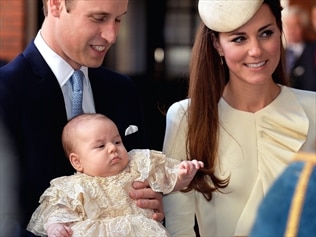 The Duke and Duchess of Cambridge and Prince George