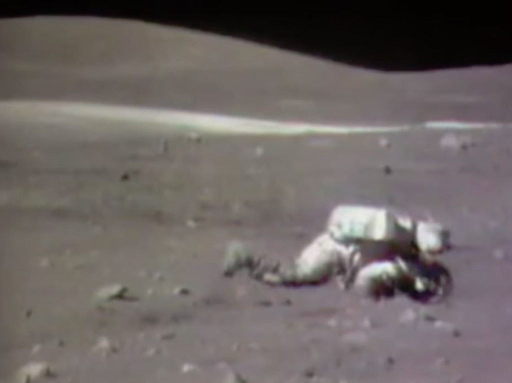 Moon landing 50th anniversary NASA footage shows astronauts falling