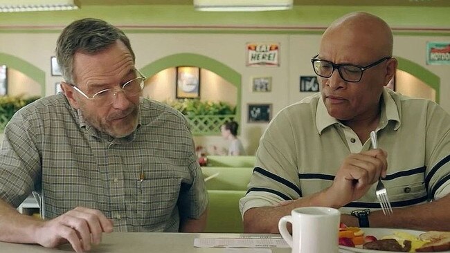 Bryan Cranston and Larry Wilmore in Jerry and Marge Go Large.