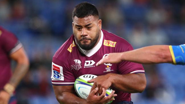 Taniela Tupou’s scrummaging technique has come under question following the Reds’s victory over the Brumbies. Picture: Getty Images