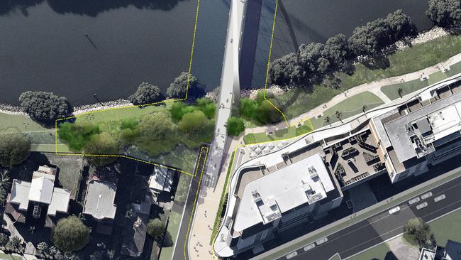 The bridge will link the Alfred St, Rosehill, to Baludarri on the opposite side of the river.