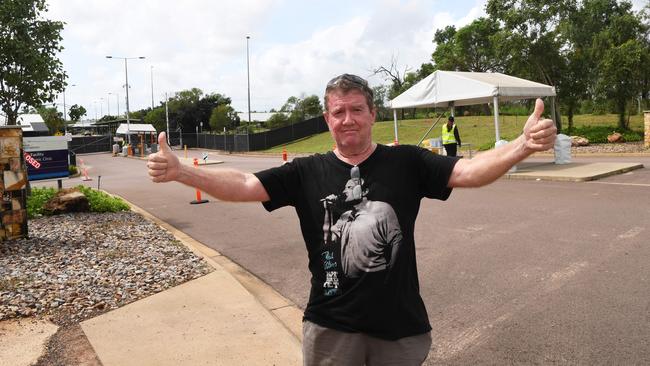 Darwin resident Geoff McCumstie was returning home from Tasmania via a connection flight from Melbourne Airport on Friday when he got sent to quarantine. Picture Katrina Bridgeford.