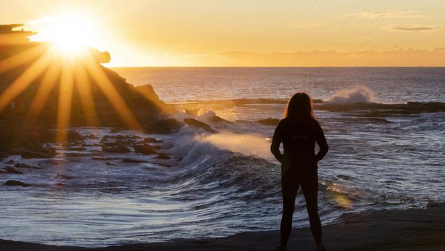 Sunrise at Clovelly Beach on August 5. NSW recorded its highest case number of Covid-19 overnight, with 262 infections. Picture: Getty