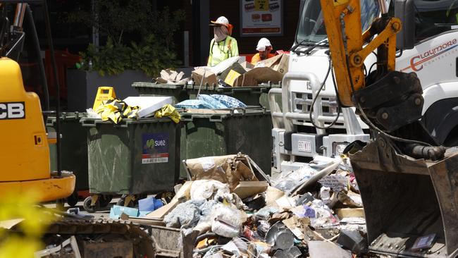 The cleanup operation was massive. Picture: Lachie Millard