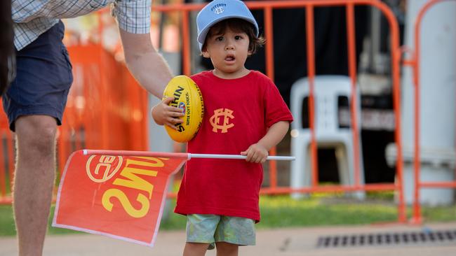 Fans at the Gold Coast Suns vs Geelong Cats Round 10 AFL match at TIO Stadium. Picture: Pema Tamang Pakhrin