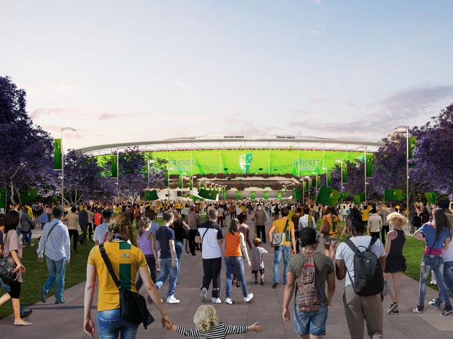 Artist’s impression of the rebuilt Gabba