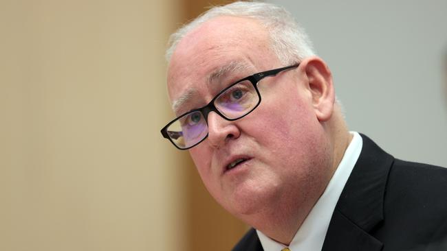 Tony Nutt, Director (non-executive) of Australia Post, during a hearing at Parliament House in Canberra. Picture: NCA NewsWire / Gary Ramage