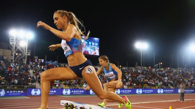 Genevieve LaCaze in full stride/ (Photo by Francois Nel/Getty Images)