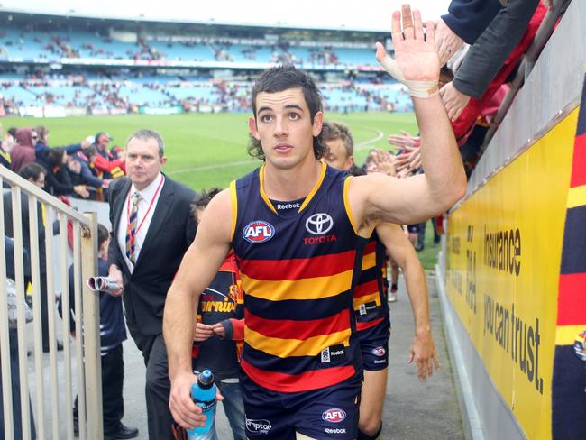 Taylor Walker’s mullet days in 2012. Pic: Cross Simon