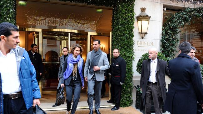 Asma and Bashar al-Assad in Paris in the early 2000s.