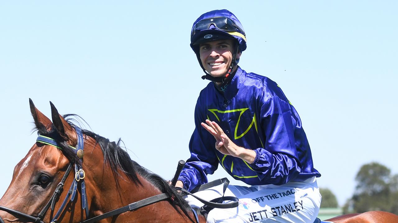 Talented apprentice Jett Stanley can build on his impressive tally at Wagga on Thursday. Picture: Racing Photos via Getty Images