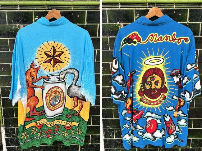 These Mambo 'Loud Shirts' each sold for $300 and $500 on eBay. Picture: eBay / @planet.heat