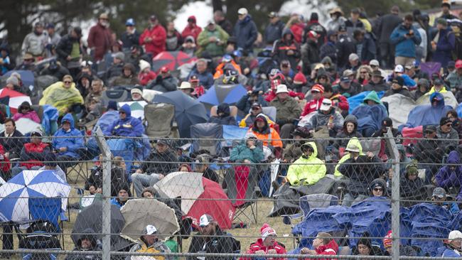 Spectators at Symmons Plains last year PICTURE CHRIS KIDD