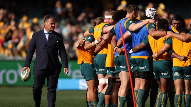 Dave Rennie looks on before the Wallabies’ win.