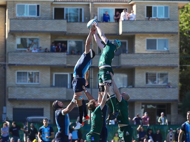 Argentina and Randwick players contest a lineout. Picture: AAP Image/David Gray