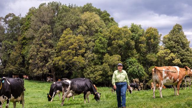 Dairy farmer Julie Moore of Dorrigo in NSW. Picture: Supplied