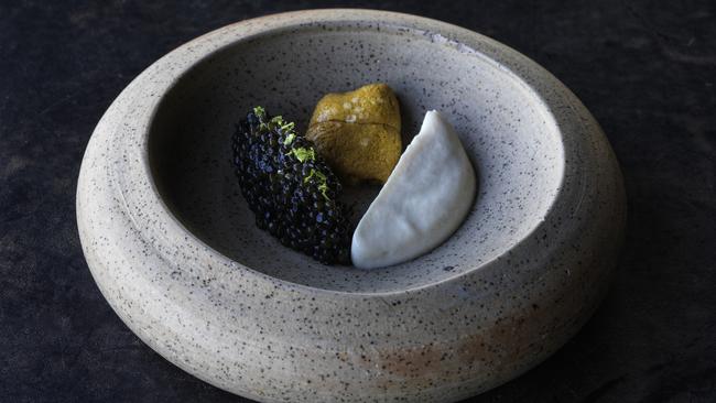 A very good new Vue: Tasmanian sea urchin with caviar and bunya bunya