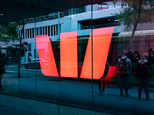 Business Finance Generics. Westpac logo at Westpac HQ Sydney Barangaroo.  Picture - ChrisPavlich/The Australian