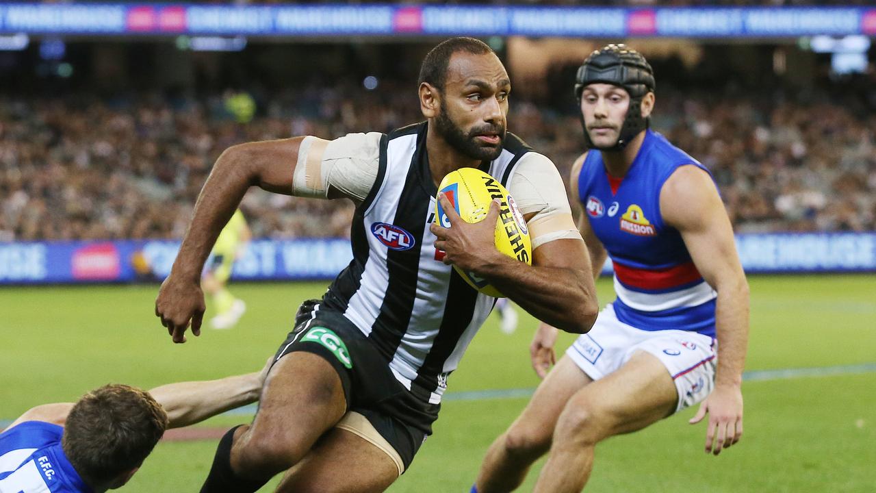 Collingwood's Travis Varcoe considered refusing to play in protest against racist trolls. Picture: Michael Klein