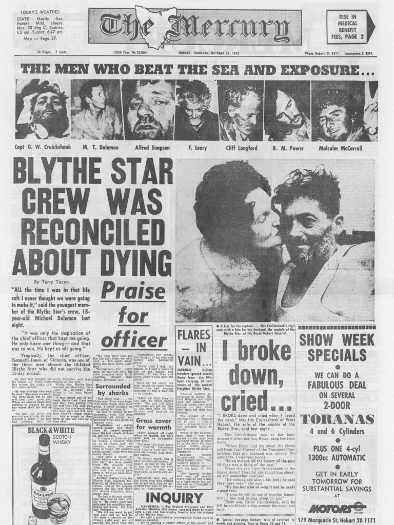 Mercury coverage of the Blythe Star tragedy.