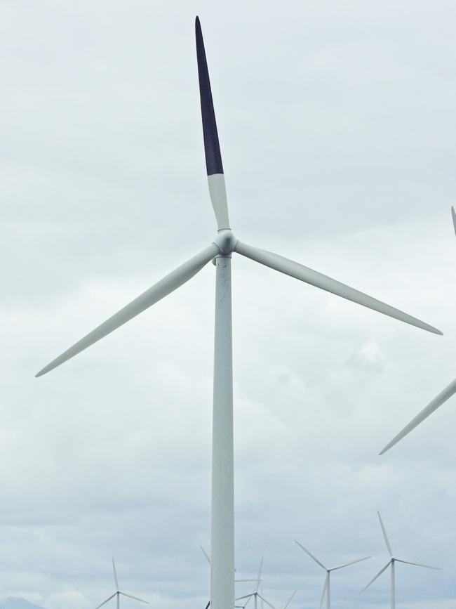 A painted turbine at a wind farm in Smøla, Central Norway; part of a major study that showed painting every third turbine black can reduce bird deaths by 71.9%. Picture: Roel May