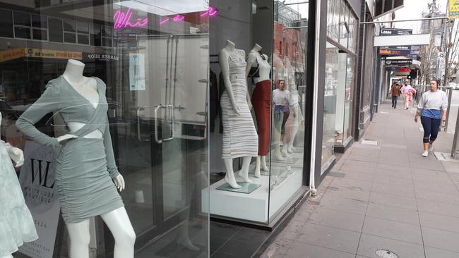 Chapel Street in South Yarra during Melbourne's sixth Covid lockdown. Picture: NCA NewsWire / David Crosling