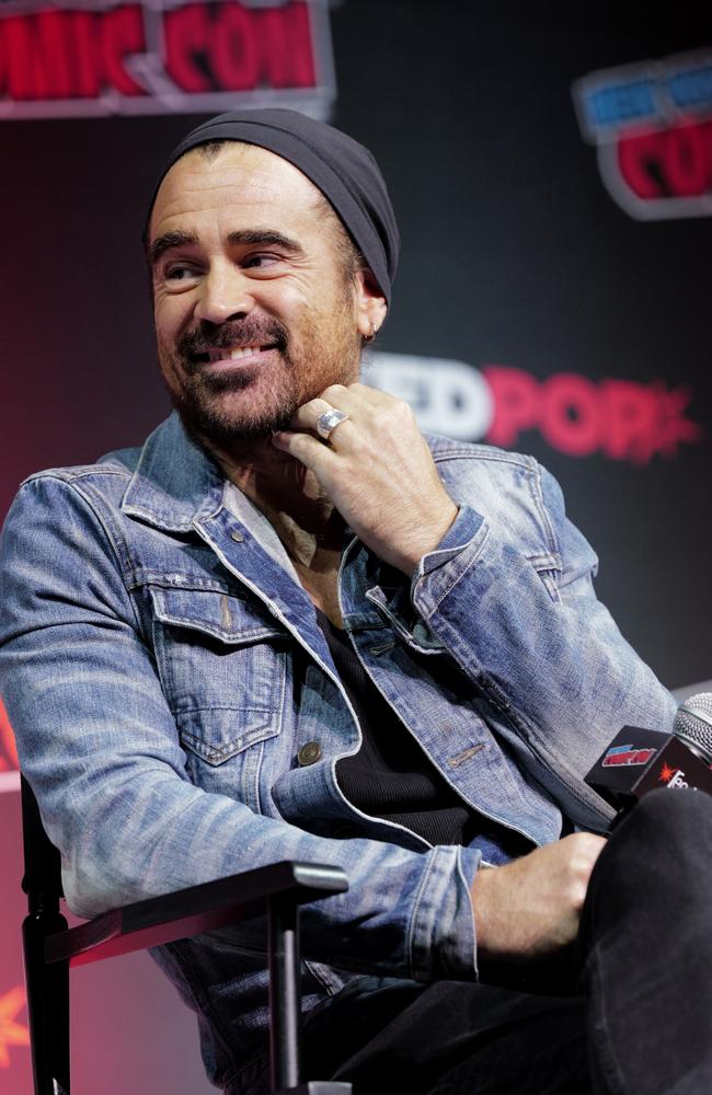 Colin Farrell speaks onstage during a panel on The Penguin at New York Comic Con 2024 on October 17, 2024 in New York City. Picture: Getty