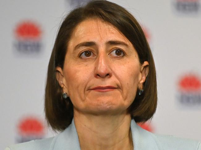 SYDNEY, AUSTRALIA - NewsWire Photos OCTOBER 19, 2020: NSW Premier Gladys Berejiklian speaks to the media during a press conference in Sydney. Picture: NCA NewsWire / Steven Saphore