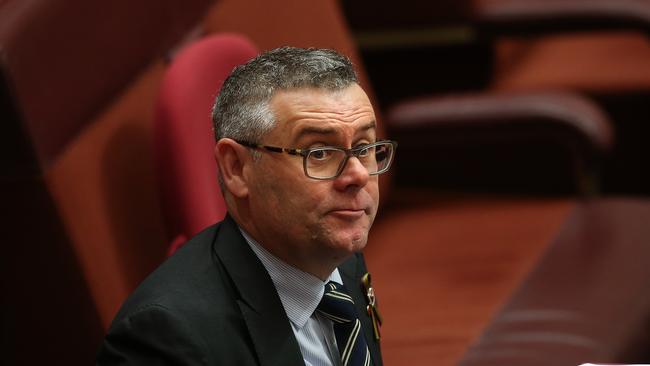 Senator Murray Watt in the Senate Chamber at Parliament House in Canberra. Picture Kym Smith