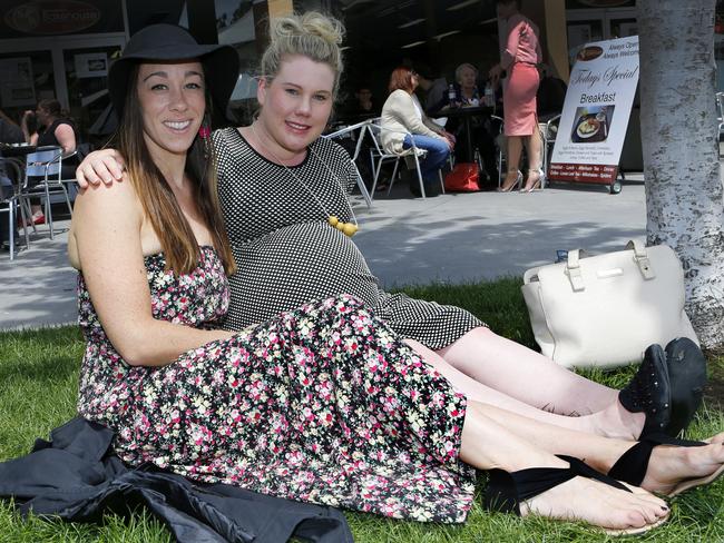 Tara Mansfield, left, of Moonah, with Stacey Klousia, of Mornington.