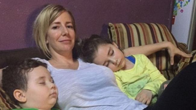 The mother at the centre of the botched child rescue, Sally Faulkner, pictured with her two children, Noah and Lahela. Picture: Supplied