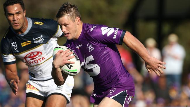 Harry Grant impressed in Storm's win over the Cowboys. Picture: Hamish Blair/NRL Photos