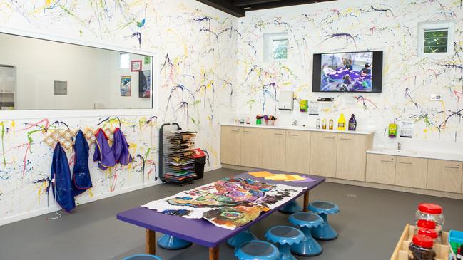 Kool Beanz Academy has teamed up with the Gold Coast Suns to develop four or more childcare centres in the Mackay region. This is an art room at an existing facility. Picture: Contributed