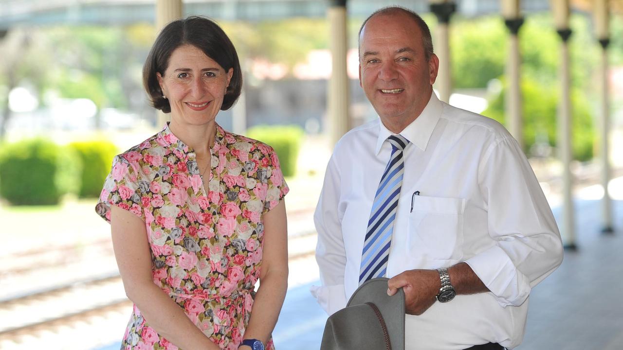 MP Daryl Maguire and NSW Premier Gladys Berejiklian. Picture: The Daily Advertiser/ACM