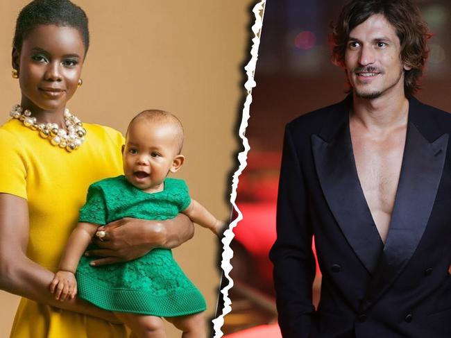 Natasha Fleming with baby Alana, and (right) Jarrod Scott