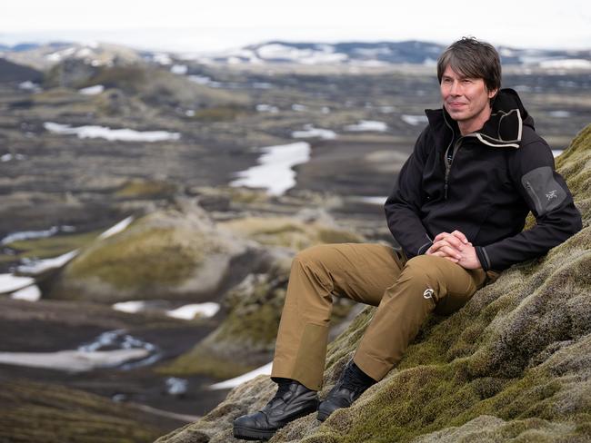 Prof. Brian Cox atop Laki Volcano, Iceland, in Solar System With Brian Cox.