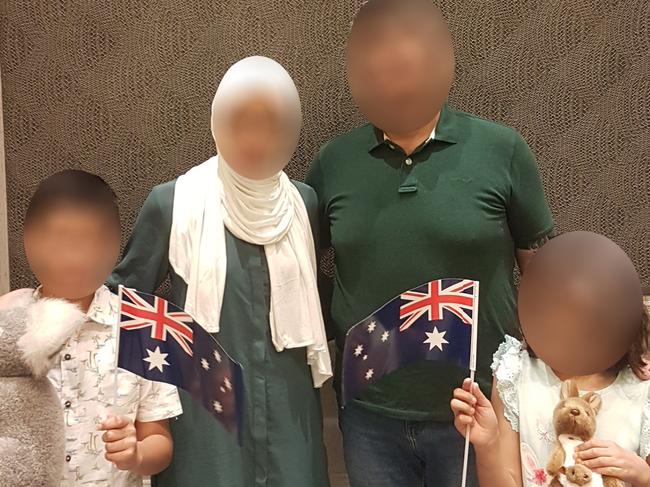 An Australian family from Adelaide who had been in Gaza have made it across the border to Egypt after the border was opened. Picture: Supplied