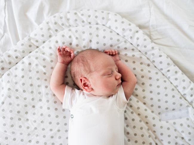 Safety guidelines say infants should sleep on their backs.