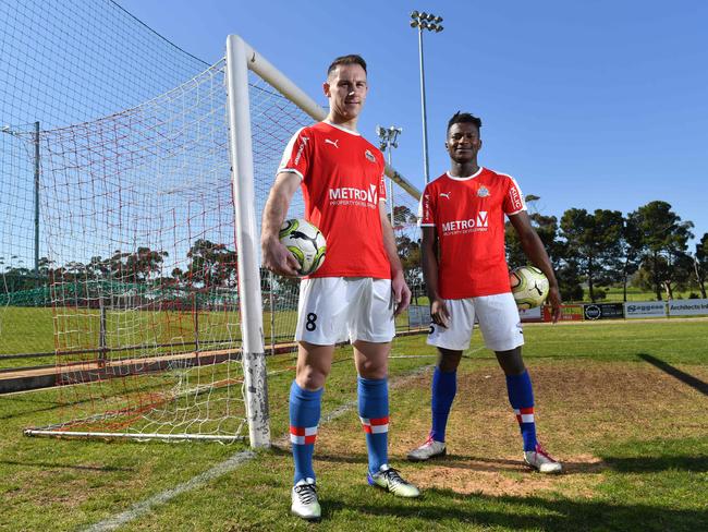 Retiring Raiders captain Michael Paleka and player Omari Didero, pictured in the lead-up to Saturday’s grand final. PICTURE: AAP/Keryn Stevens